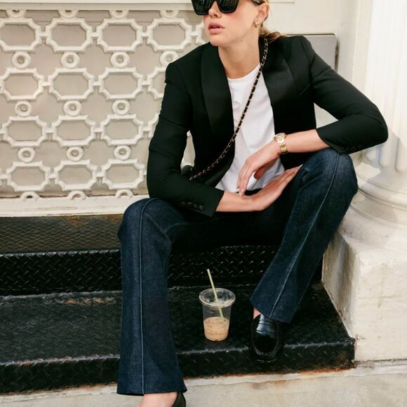 NWT SPANX SPANXshape EveryWear Zero Waistband Micro Flare Jeans-sz Large Tall - Picture 2 of 13